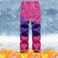 thumbnail image 1 of Mifsaly Boys Girls Snow Pants Outdoor Softshell Waterproof Ski Pant Kids Winter Windproof Warm Snowboarding Outfits Going Out Skiing with Pockets 6 Years, 1 of 9