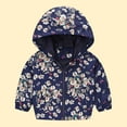 thumbnail image 1 of Mifsaly Boys Girls Windbreaker Jacket Kids Dinosaur Graphic Print Lightweight Windproof Hooded Full Zip Raincoat, 1 of 4