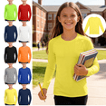 thumbnail image 1 of Mifsaly Boys Sun Protection Shirts Toddler Kids Quick Dry Long Sleeve Performance T-Shirts Breathable Lightweight Soft School Running Athletic Tops, 1 of 8