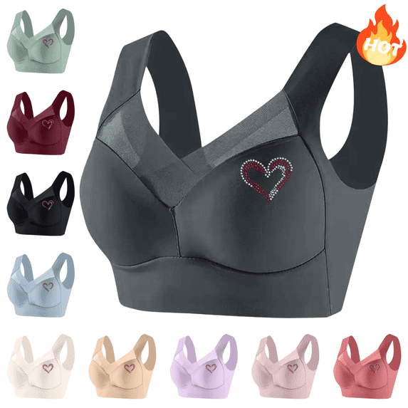 Mifsaly Bras for Large Breasted Women Thin Straps Cute Sports Bra Push Up Bralettes Plus Size Everyday Basic Sleeping Bra Bracieles Para Mujeres