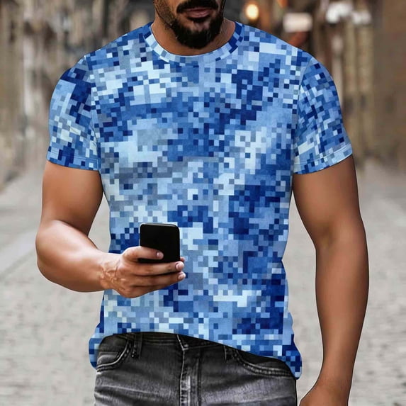 Mifsaly Camouflage Shirts for Men Women Crewneck Short Sleeve Cotton Tshirts Breathable Slim Fit Summer Tops Outdoor Hunting Training Unisex Blouse XXXL