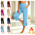 thumbnail image 1 of Mifsaly Capri Yoga Pants for Women High Waisted Workout Capris with Pockets Flattering Casual Gym Running Athletic Cropped Leggings Sky Blue,XXXL, 1 of 8