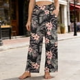 thumbnail image 1 of Mifsaly Casual Pants for Women Summer Smocked Waist Wide Leg Beach Pant Fashion Print Soft Comfortable Boho Trousers with Pockets XXL, 1 of 7