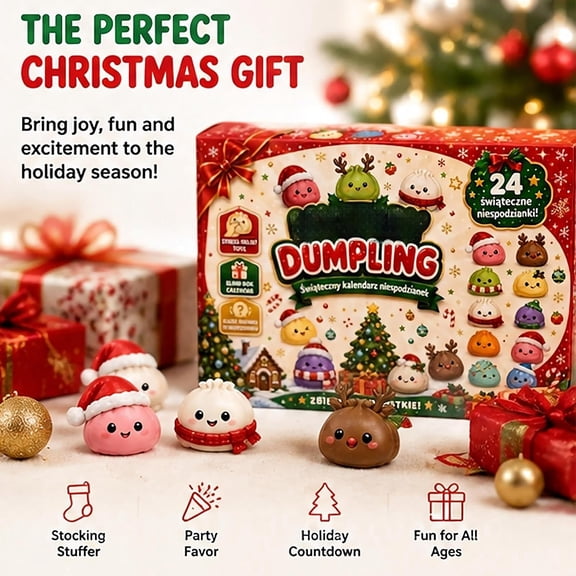 Mifsaly Christmas Countdown Calendar 2026 with 24 Squishies, Cute Soft Squeeze Fidget Stress Relief Set, Stocking Stuffers Holiday Gifts for Adults