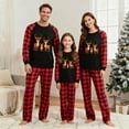 thumbnail image 1 of Mifsaly Christmas Family Pajamas Matching Sets 2025 Xmas Funny Print Raglan Long Sleeve Sleepwear Crewneck Color Block Nightwear Loose Plaid Pants Funny Gifts Festival Casual Homewear, 1 of 5