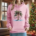 thumbnail image 1 of Mifsaly Christmas Sweatshirts for Women Hooded Long Sleeve Loose Hoodie Cute Tree Printed Drop Shoulder Casual Pullover Tops Xmas Festival Party Winter Outerwear with Pocket 2025 Holiday, 1 of 4