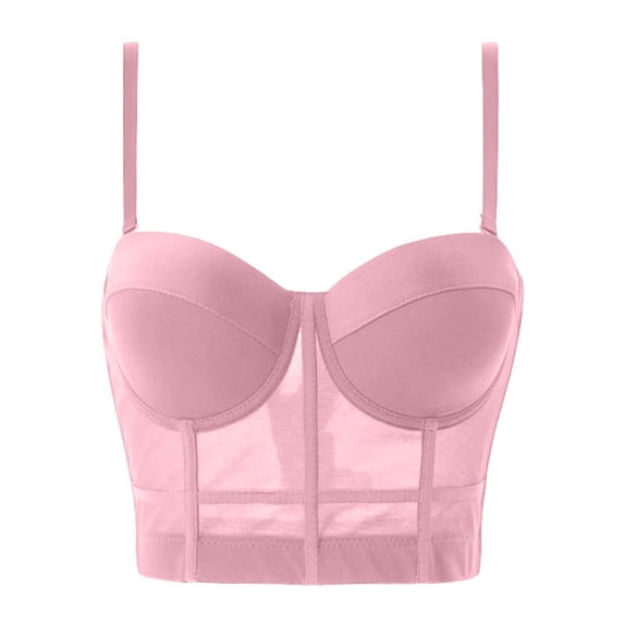Mifsaly Corset Tops for Women Structured Bustier Crop Top Adjustable Straps Going Out Club Party Evening Camisole M