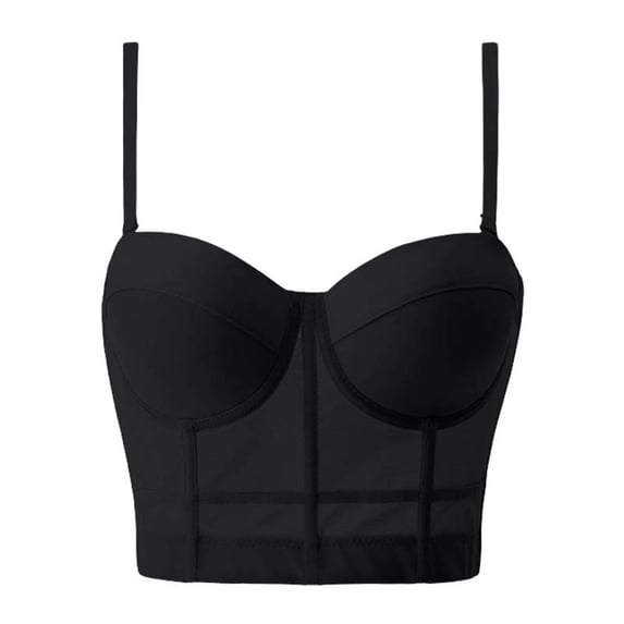 Mifsaly Corset Tops for Women Structured Bustier Crop Top Adjustable Straps Going Out Club Party Evening Camisole S