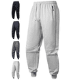 thumbnail image 1 of Mifsaly Cotton Joggers for Men Thick Warm Drawstring Elastic Waist Sweatpants Fashion Baggy Running Straight Leg Pants with Pockets Outdoor Workout Thermal Sweatsuit Gray XXL, 1 of 4