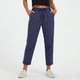 thumbnail image 1 of Mifsaly Cotton Joggers for Women Straight Leg Comfortable Sweatpants Cuffed Hem Lightweight Hiking Pants Workout Athletic Casual Outdoor Causal Clothes with Pockets XL, 1 of 8
