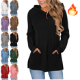 thumbnail image 1 of Mifsaly Cotton Sweatshirts for Women Loose Raglan Long Sleeve Hoodie Side Split Workout Hooded Sweatshirt Office Pullover Tops with Pocket Spring Fall Trendy Outfits XXL, 1 of 9