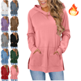 thumbnail image 1 of Mifsaly Cotton Sweatshirts for Women Loose Raglan Long Sleeve Hoodie Side Split Workout Hooded Sweatshirt Office Pullover Tops with Pocket Spring Fall Trendy Outfits XL, 1 of 9