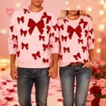 thumbnail image 1 of Mifsaly Couples Matching Sweatshirts Cotton Womens Bow Print Valentine Sweatshirt Long Sleeve Crewneck Pullover Tops Spring Summer Unisex Outfits 2026, 1 of 9
