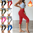 thumbnail image 1 of Mifsaly Cropped Leggings for Women Button Detail Soft Stretchy Capris Casual Summer Vacation Everyday Wear Clothes 2026, 1 of 6
