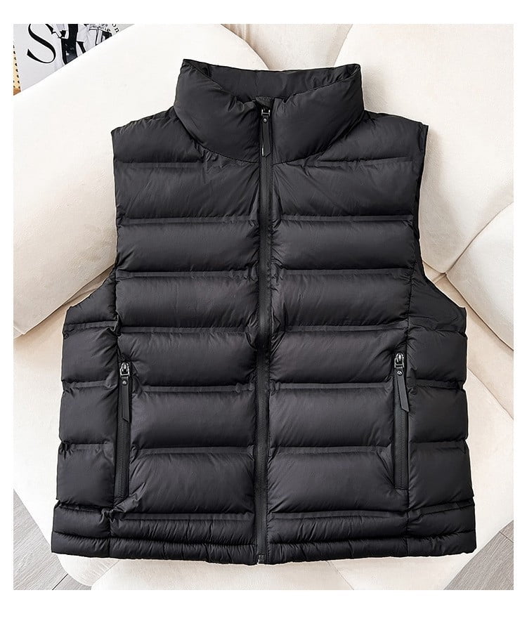 Mifsaly Cropped Puffer Vest for Women Zip up Lightweight