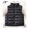 thumbnail image 1 of Mifsaly Cropped Puffer Vest for Women Zip up Lightweight Sleeveless Down Jacket Stand Collar Windproof Thermal Padded Coats Soild Color Warm Winter Outerwear with Zipper Pockets, 1 of 3