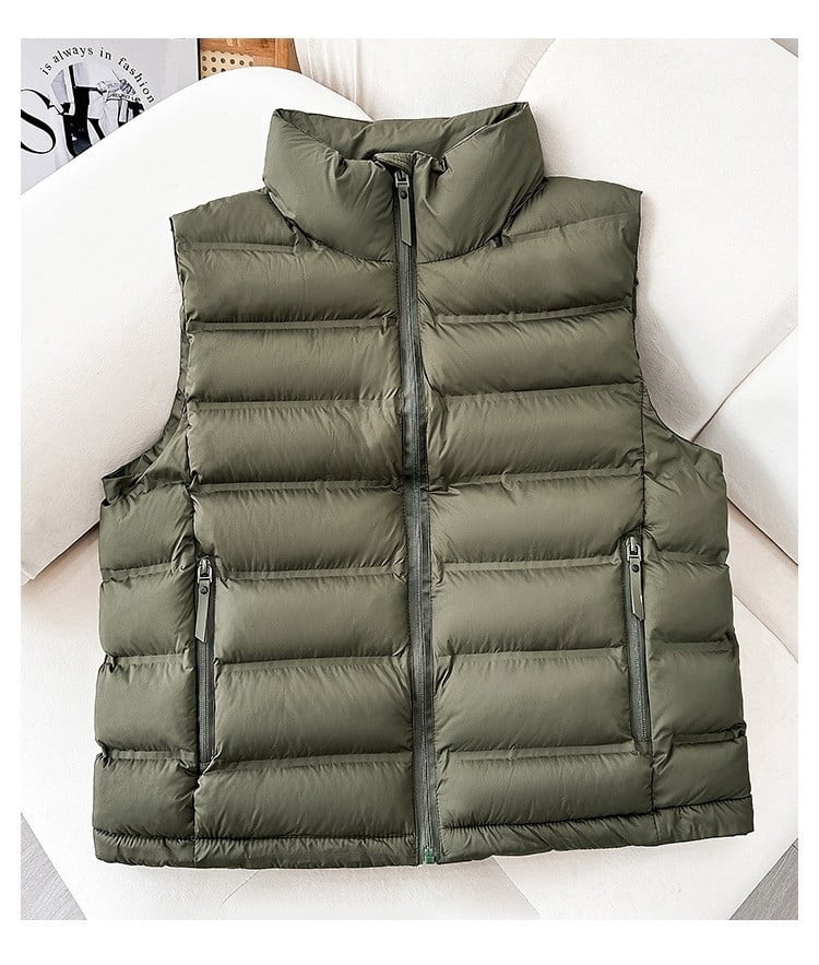 Mifsaly Cropped Puffer Vest for Women Zip up Lightweight