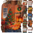 thumbnail image 1 of Mifsaly Cute Christmas Sweatshirts for Women Plus Size Xmas Santa Vintage Pullover Tops Comfy Movies Watching Shirts Tunic Loose Party Blouse 2025 Holiday Festival Clothing, 1 of 4