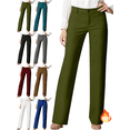thumbnail image 1 of Mifsaly Dress Pants Women Straight Leg High Waisted Work Trousers Office Wear Casual Chinos Stretchy Business Casual Slacks with Pockets XL, 1 of 6