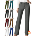 thumbnail image 1 of Mifsaly Dress Pants Women Straight Leg High Waisted Work Trousers Office Wear Casual Chinos Stretchy Business Casual Slacks with Pockets XXL, 1 of 5