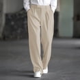 thumbnail image 1 of Mifsaly Dress Pants for Men Pleated Straight Leg Business Casual Pant Comfortable formal Office Work Trousers with Pockets S, 1 of 9