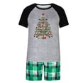 thumbnail image 1 of Mifsaly Family Christmas Pajama Sets Funny Print Xmas Pjs Matching Outfits 2 Piece Raglan Long Sleeve Classic Sleepwear Crewneck Pullover Nightwear Casual Plaid Pants 2025 Festival Holiday Loungewear, 1 of 5