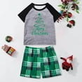 thumbnail image 1 of Mifsaly Family Christmas Pajamas Sets 2025 Raglan Short Sleeve Pullover Sleepwear Merry Xmas Tree Crewneck Nightwear Holiday Pjs 2 Piece Loose Shorts Pant Funny Festival Loungewear, 1 of 6