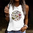 thumbnail image 1 of Mifsaly Floral Sleeveless Tops for Women Crew Neck Tank Tops Cotton Botanical Graphic Summer Camisole Slim Fit Layering Shirts Daily Wear Lightweight Breathable Soft T-Shirts XL, 1 of 4