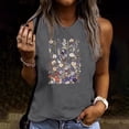 thumbnail image 1 of Mifsaly Floral Tank Tops for Women Casual Cotton Sleeveless Top Lightweight Breathable Soft Wildfloral Graphic Summer Camisole Slim Fit Layering Shirts M, 1 of 4