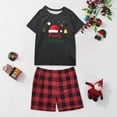 thumbnail image 1 of Mifsaly Funny Christmas Pajamas Family Matching Sets Xmas Letter Print Pjs 2 Piece Crewneck Short Sleeve Pullover Sleepwear Nightwear Festival Baggy Plaid Shorts Pants 2025 Holiday Homewear, 1 of 6
