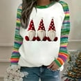 thumbnail image 1 of Mifsaly Funny Christmas Shirts Xmas Trees Printed Raglan Long Sleeve Sweatshirt Loose Fit Patchwork Tops Pullover Festival Party 2025 Holiday Costume, 1 of 5