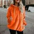thumbnail image 1 of Mifsaly Fuzzy Fleece Sweatshirts for Women Warm Quarter Zip Sherpa Hoodie Travel Airport Soft Cozy Hooded Sweatshirt Going Out Fall Winter Pullover with Pockets S, 1 of 8