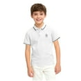 thumbnail image 1 of Mifsaly Girls Shool Uniform Shirts Short Sleeve Button Down Collared Shirt Classic Fit Breathable Back To School Blouses White,5 Years, 1 of 5
