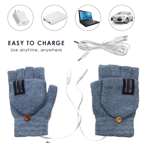 Mifsaly Heated Gloves Women Men Thermal Rechargeable Heating Gloves Adults Thicken Warm Winter Work Knit Gloves Typing Camping Outdoor Cold Weather