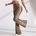 thumbnail image 1 of Mifsaly High Waisted Flare Pants Women Contrast Side Stripe Slim Fit Leggings Stretchy Athletic Yoga Trousers for Workout Gym Sporty Daily Wear XL, 1 of 9
