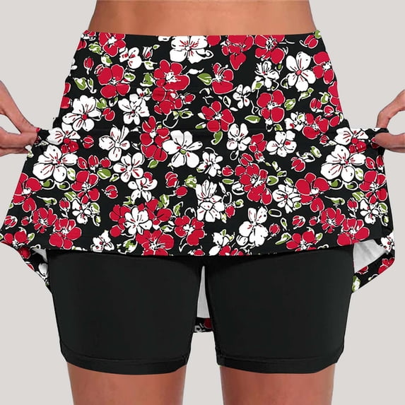 Mifsaly High Waisted Skort Skirts Women Pineapple Print Tennis Golf Skirt Breathable Workout Athletic Sports Skorts with Pockets 2026 XL