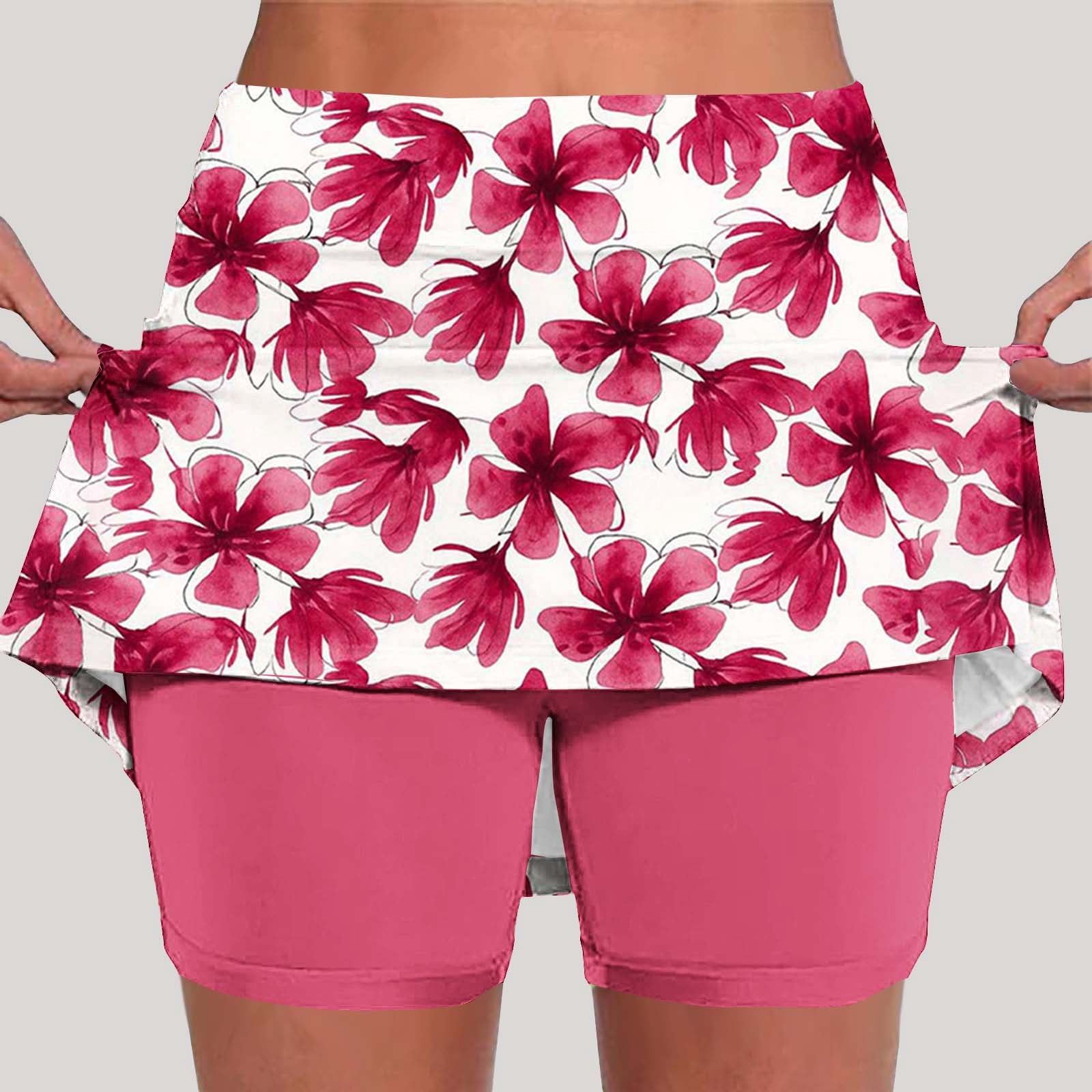 Mifsaly High Waisted Skort Skirts Women Pineapple Print Tennis Golf ...