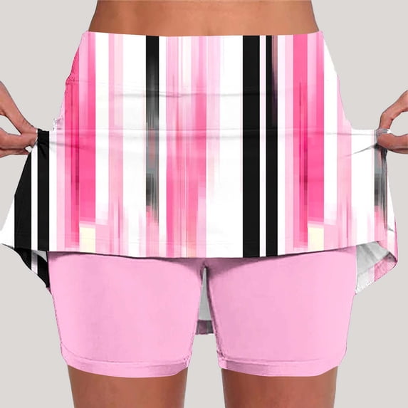 Mifsaly High Waisted Skort Skirts Women Pineapple Print Tennis Golf Skirt Breathable Workout Athletic Sports Skorts with Pockets 2026 XXL