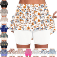thumbnail image 1 of Mifsaly Athletic Skirts for Women Floral Print Golf Tennis Skirt with Liner Soft Comfortable Outdoor Workout Daily Wear Sporty Skorts White,XXL, 1 of 4