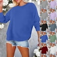 thumbnail image 1 of Mifsaly Holiday Sweatshirts for Women Loose Crewneck Long Sleeve Pullover Sweatshirt Soild Color Lightweight Tops Daily Going Out Classic Fashion Spring Loungewear L, 1 of 7