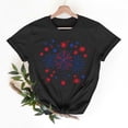 thumbnail image 1 of Mifsaly Independence Day Cotton Top Women Fireworks Print Crewneck Short Sleeve T-Shirt 4Th of July Celebration Patriotic Tees XXL, 1 of 7