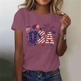 thumbnail image 1 of Mifsaly Independence Day Shirt Women Crewneck Short Sleeve Tops Summer Casual Usa Patriotic Graphic Cotton T Shirts Lightweight Breathable Daily Wear Fashion Tees M, 1 of 6