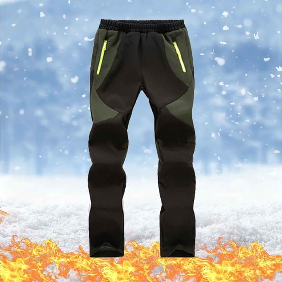 Mifsaly Kid Snow Pants Softshell Waterproof Girls Boys Ski Pants Fleece Lined Thicken Warm Winter Snowboarding Pant Teen Outdoor Skiing Outfits with Zipper Pockets 8 Years