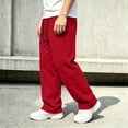thumbnail image 1 of Mifsaly Kids Boys Sweatpants Straight Leg Uniform Athletic Jogger Pants for Workout Lounge with Pockets Red,7-8 Years, 1 of 7