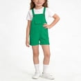 thumbnail image 1 of Mifsaly Kids Girls Overalls Adjustable Strap Roll Cuff Bib Overall Shorts School Paly Casual Summer One Piece Outfits with Front Pocket, 1 of 7
