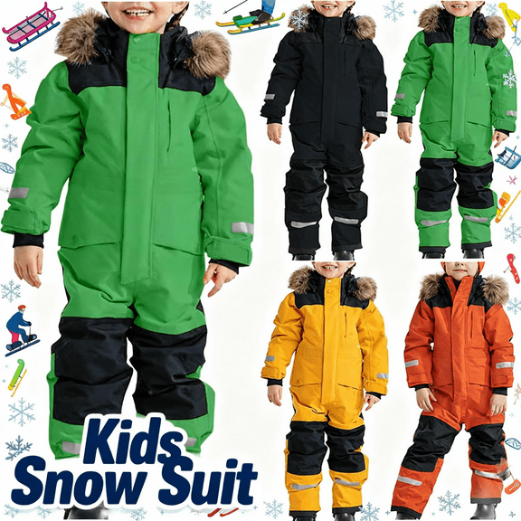Mifsaly Kids Snow Suit Boys Girls Snowsuit Windproof Waterproof Thicken Warm Unisex Ski Suits 2025 Winter Outdoor Thermal Overalls Snowboard