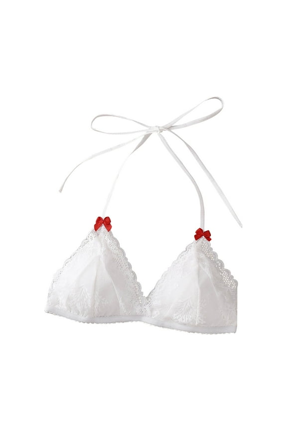 Lace Bras for Women Halter-Neck Sleeping Bra Comfy Breathable Bikini Top Beach Summer Vacation Bralettes 2026