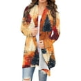 thumbnail image 1 of Mifsaly Lightweight Christmas Cardigan Women Xmas Funny Print Open Front Cardigan Long Sleeve Loose Flowy Outerwear Festival Party Tops 2025 Holiday Outfits, 1 of 6