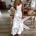 thumbnail image 1 of Mifsaly Long Floral Dress Women Spaghetti Straps Sleeveless Flowy Dresses Loose Casual Summer Vacation Beach Plus Size Sundress M, 1 of 5