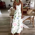 thumbnail image 1 of Mifsaly Long Floral Dress Women Spaghetti Straps Sleeveless Flowy Dresses Loose Casual Summer Vacation Beach Plus Size Sundress XXL, 1 of 5